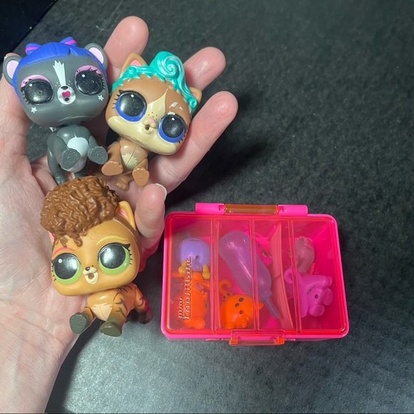 GREAT ADD ON LOL PET AND HATCHIMALS LOT AND ACCESSORIES W TRAVEL CASE PRICE FIRM - Picture 9 of 10